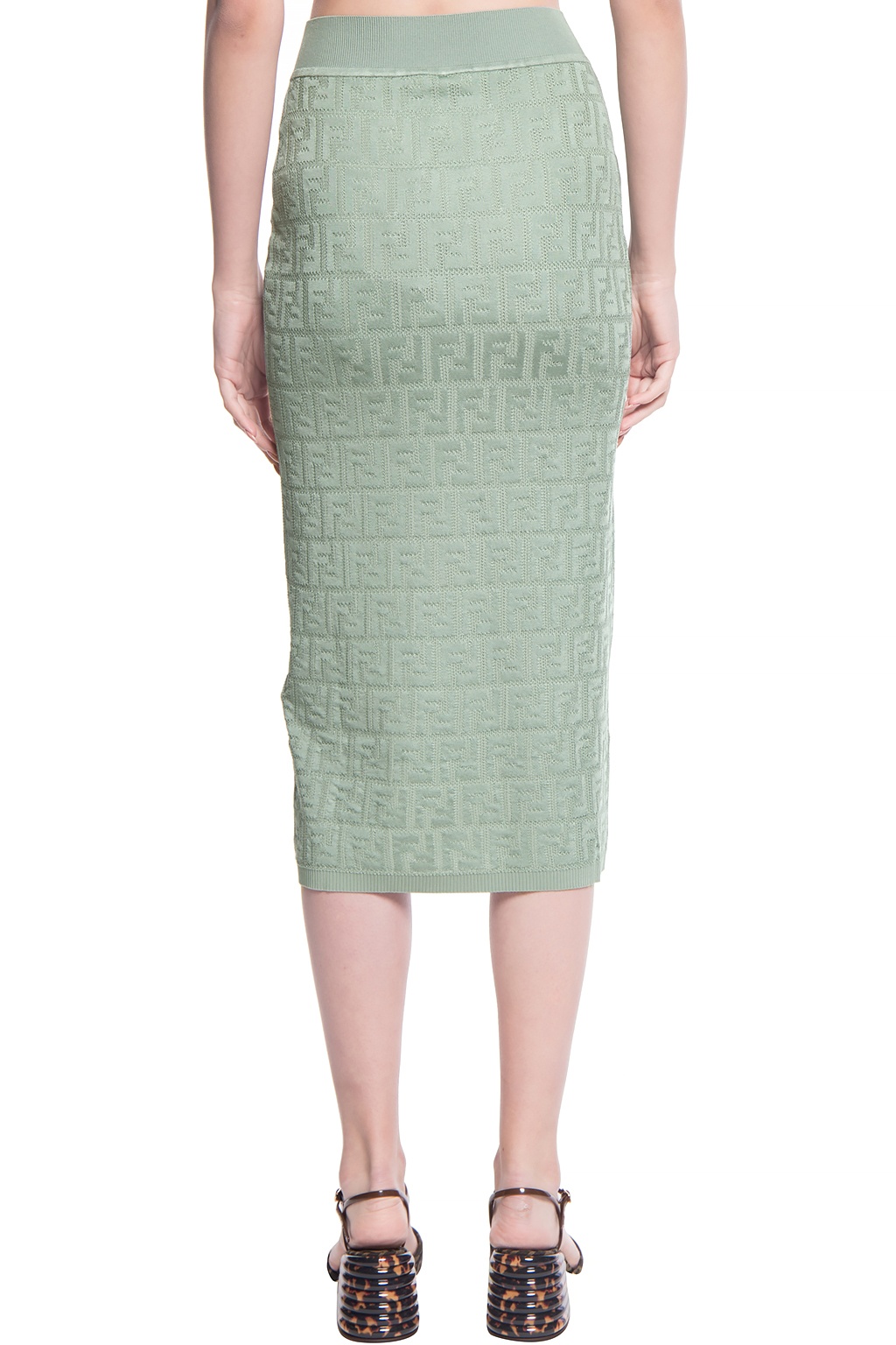 Fendi Logo-embroidered skirt